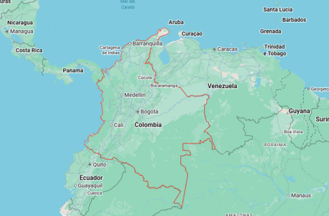 Colombia mappa