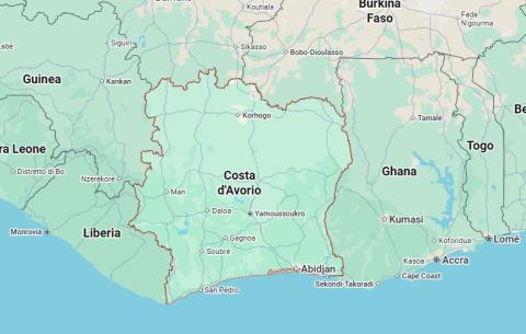 Costa d'Avorio mappa