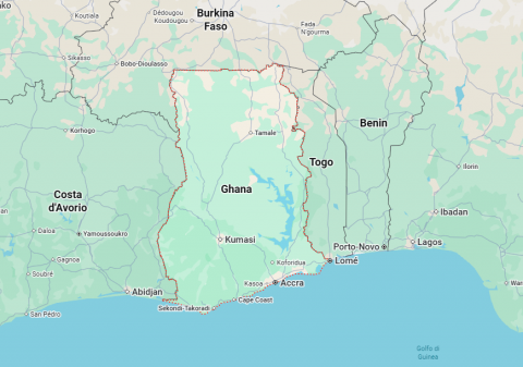 Ghana mappa