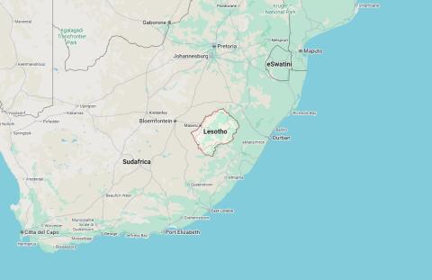 Lesotho mappa