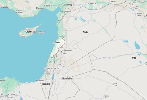 Libano mappa