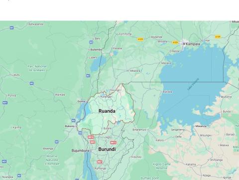 Ruanda mappa