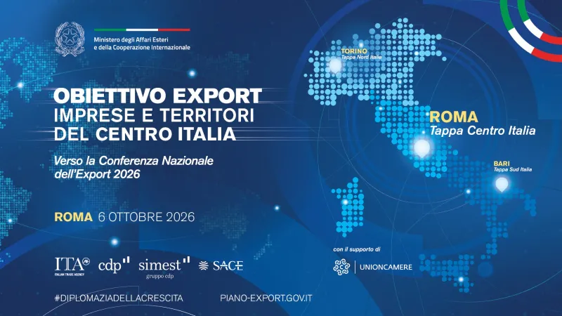 A Roma la tappa di Obiettivo Export dedicata alle imprese del Centro Italia